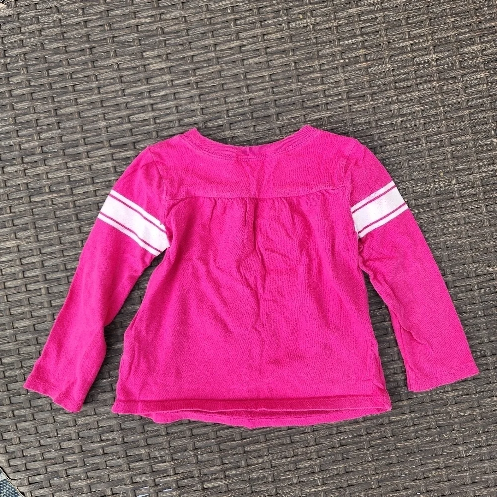 Old Navy Hot Pink Long Sleeve Daddy's MVP Tee for Kids Size 3T